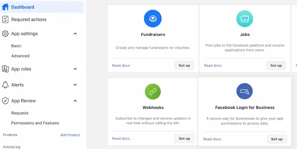 Set Facebook Login for Business