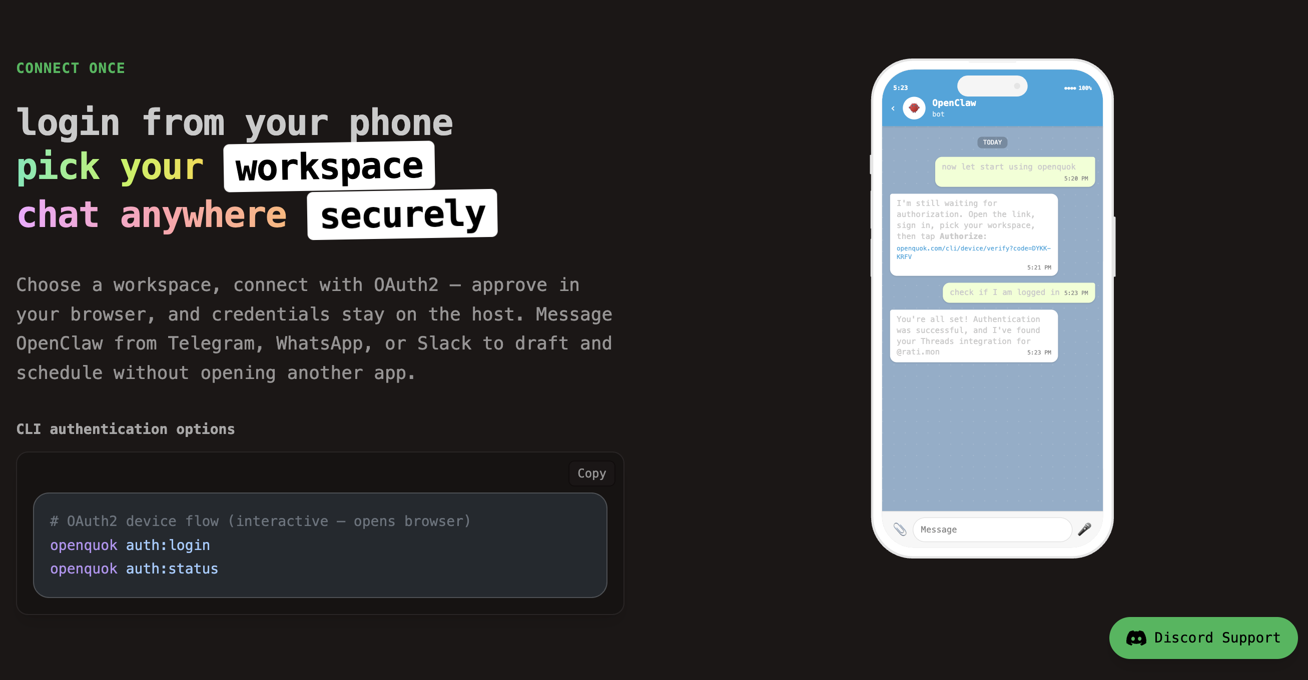 Connect OpenClaw with OpenQuok